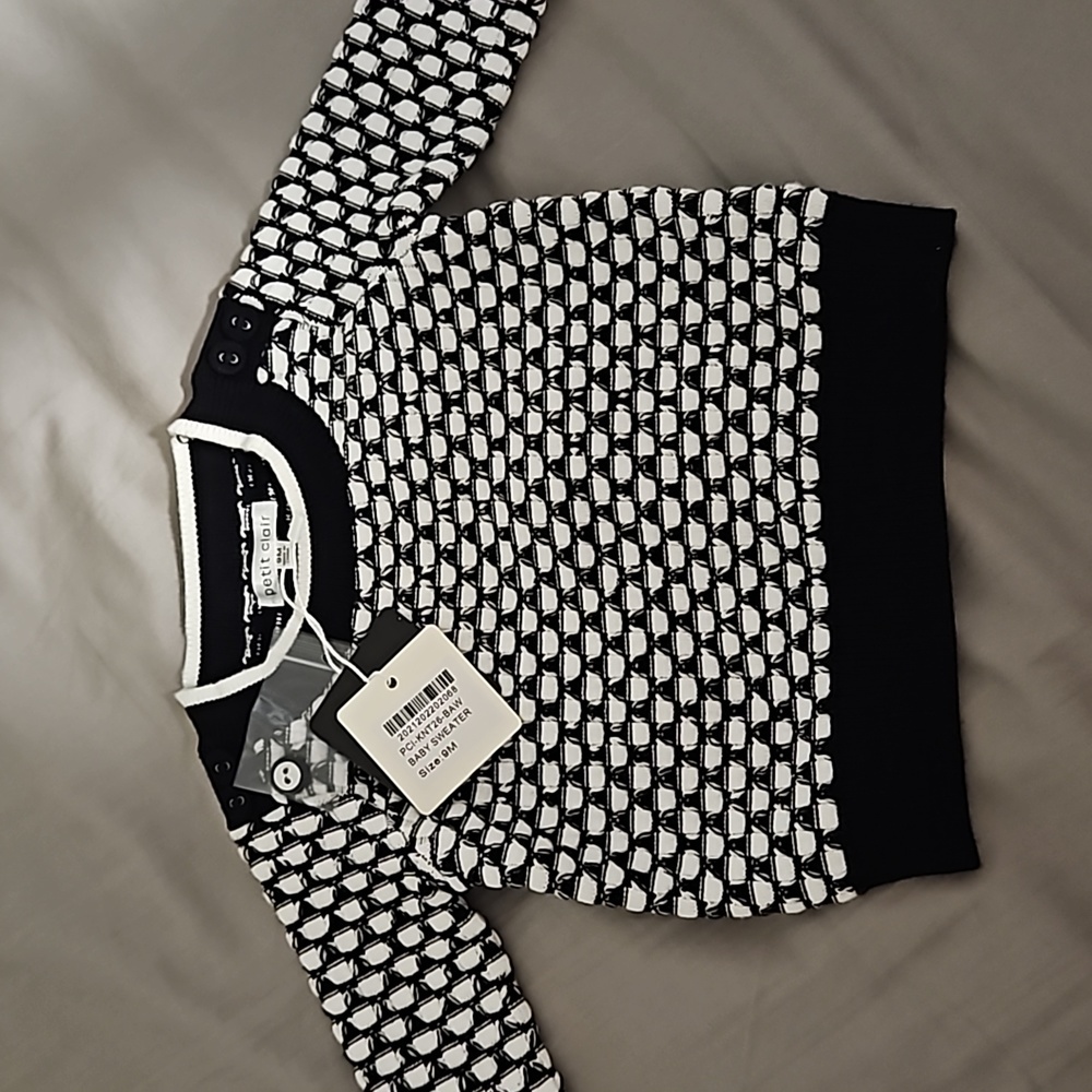 Baby boy sweater. Petit Clair. Size 9 months.